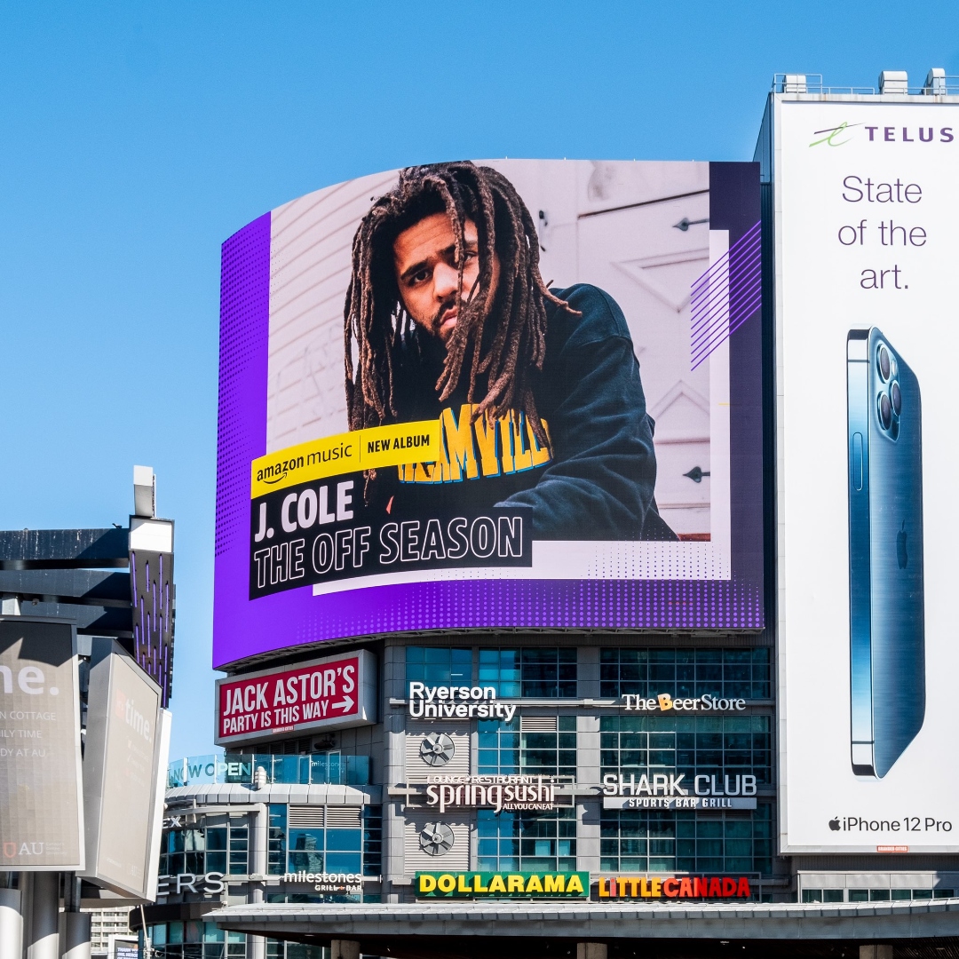 Amazon Music billboard. J. Cole. The Off Season