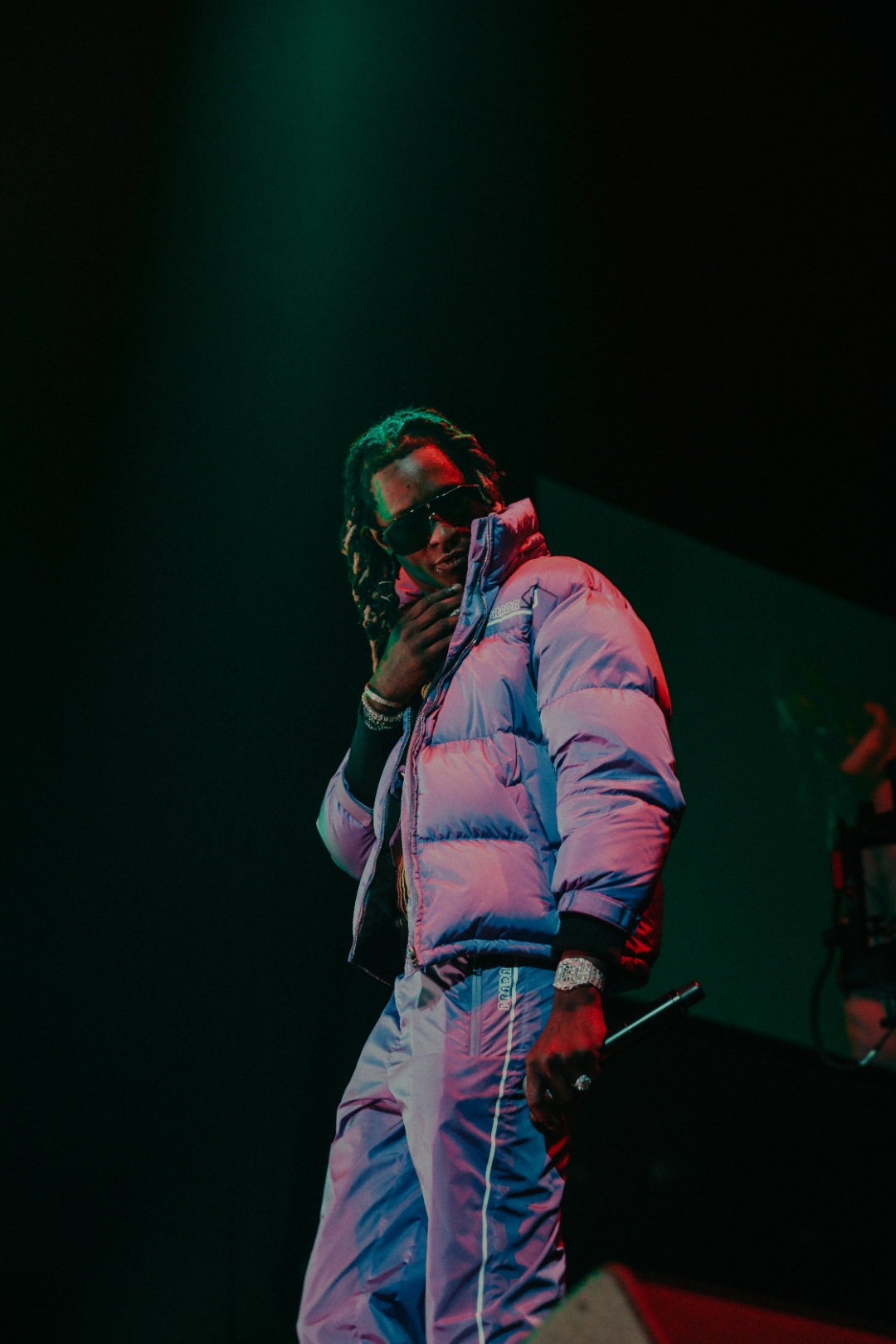 Young Thug in purple puffer